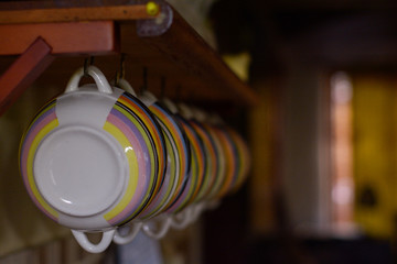 closeup of an old sewing machine