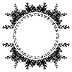 Decoration of banners, posters, cards, style vintage flower frame. Vector