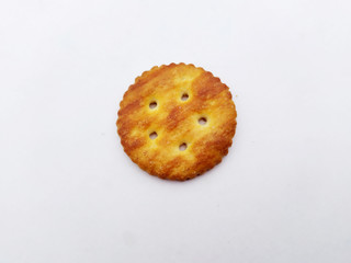fresh crispy biscuits isolated on white background