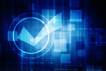 2d illustration Checkbox Tick