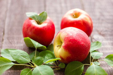 pear wooden background leaves greens fruit food apple