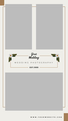 Modern wedding photography web banner for social media mobile apps