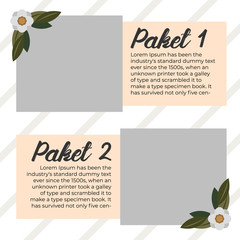 Modern square wedding photography web banner for social media mobile apps