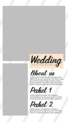 Modern wedding photography web banner for social media mobile apps