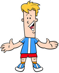 happy boy character cartoon illustration