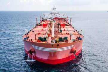 The oil tanker in the high sea