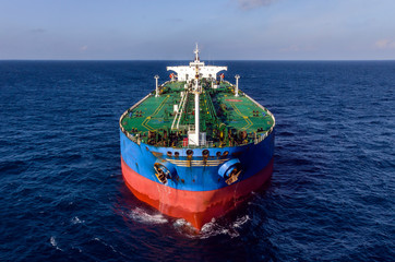 The oil tanker in the high sea