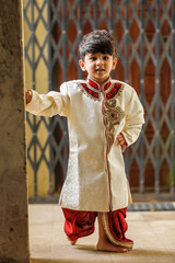 Cute Indian child in traditional Wear