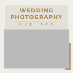 Modern square wedding photography web banner for social media mobile apps