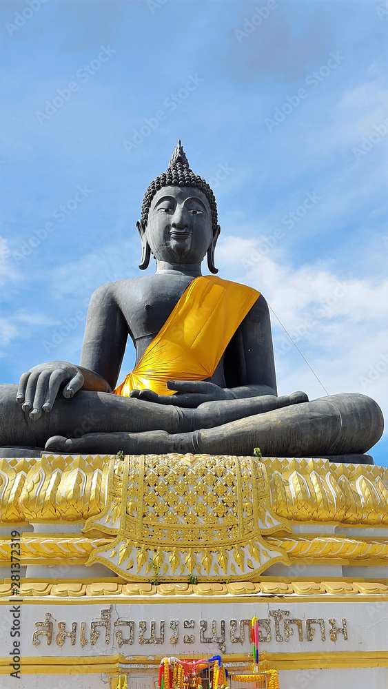 Wall mural statue of buddha in thailand