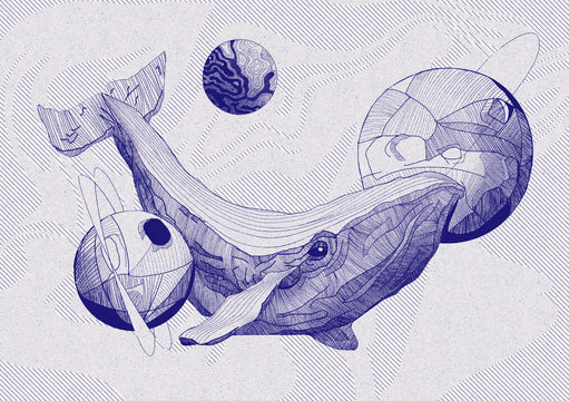 Baleine dans l'espace