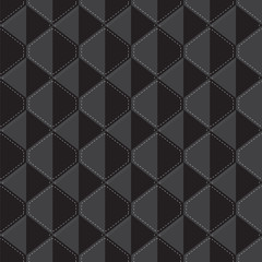 Abstract background illustration with triangle. Vector seamless pattern. Monochrome colors in geometrical figures. The endless pattern of black and gray triangle shape with different colors.