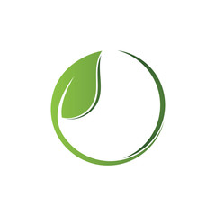 Logos of green Tree leaf ecology nature element