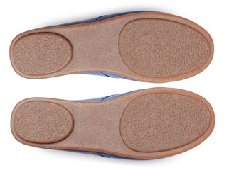 Bottom of shoes, isolated on white background.