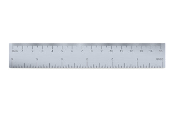 Engineer or architect aluminium drafting ruler with an imperial and a metric units scale.