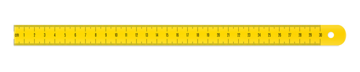 Engineer or architect plastic drafting ruler with a metric units scale.