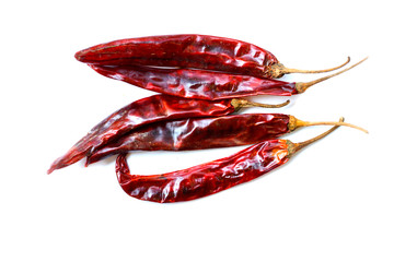 Organic Dried goat pepper  isolated on white background