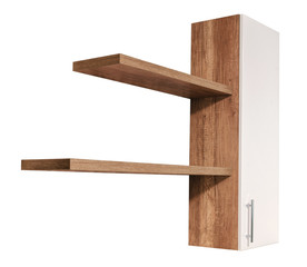 Wooden cabinet furniture on a white background