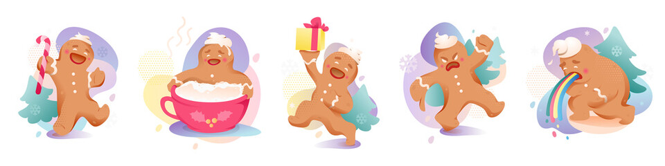 Gingerbread Man Sticker Set