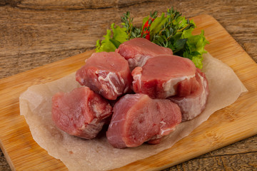 Raw pork tenderloin