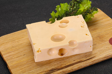 Maasdam cheese brick