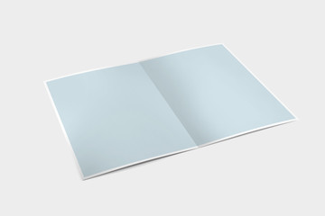 Mock up of a Brochure on a white background - 3d rendering