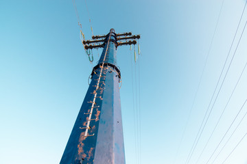 power pole against the sky