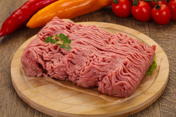 Raw turkey minced meat
