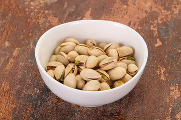 Pistachio nuts heap