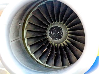 evocative image of airliner turbine