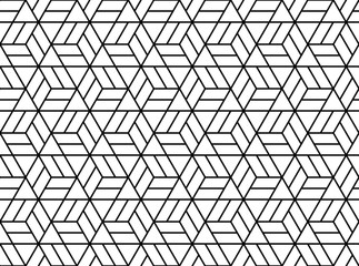 Abstract geometric pattern. A seamless vector background. White and black ornament. Graphic modern pattern. Simple lattice graphic design