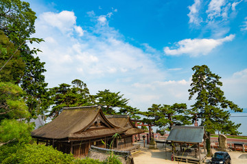 Fototapeta na wymiar Landscape of Shirahige Shrine
