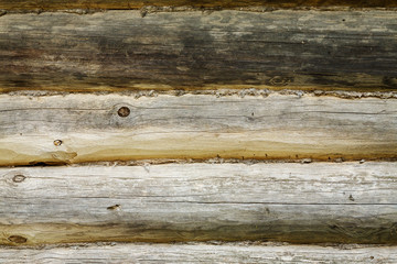 Old rustic wooden log wall abstract texture