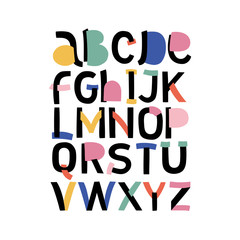 creative vector abc alphabet minimal hand drawn