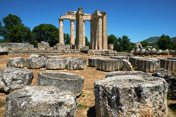 Zeus Tempel von Nemea, Peloponnes, Griechenland