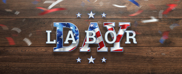 Flyer, Labor day sale promotion advertising. American labor day wallpaper. Discount, Design template. Copy space