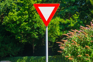 Dutch Road sign give priority