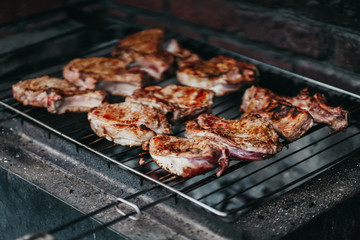 meat on grill