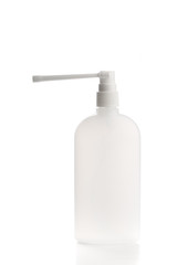 Matte plastic bottle with long  nozzle sprayer for oral spray .
