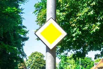 Dutch traffic sign priority road