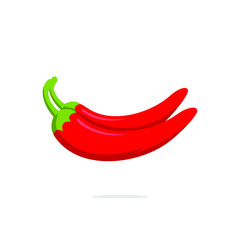hot chilli pepper vector illustration, spice vegetable symbol