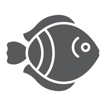 recommend clip art: Tropical fish glyph icon, nature and animal, aquatic animal sign, vector graphics, a solid pattern on a white background.