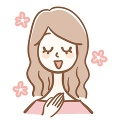 安心した女性のイラスト