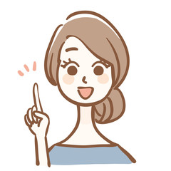 アドバイスをする女性のイラスト
