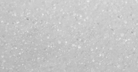 Stack of white sugar close up