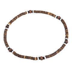 Fashion wooden pendant isolated on white