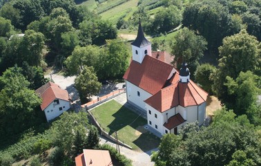 Fototapeta na wymiar Parish church of Saint Barbara in the Bedekovcina, Croatia