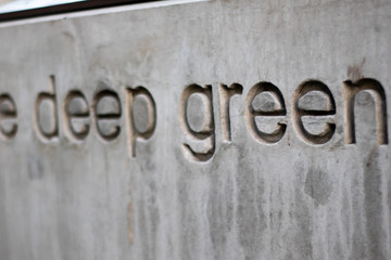 The Deep Green Concrete Typography