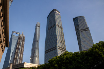 Fototapeta na wymiar Skyscaper in Shanghai , Pudong.