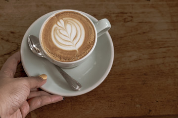 Cup of coffee on coffee shop